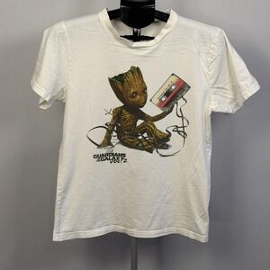 Marvel Groot Shirt Mens Aprox Small White‎ Guardians Galaxy Vol 2 Mix Tee Movie